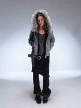 FAUX FUR SHAWL PARKER JACKET