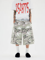 NICHE CAMOUFLAGE CANVAS SHORTS