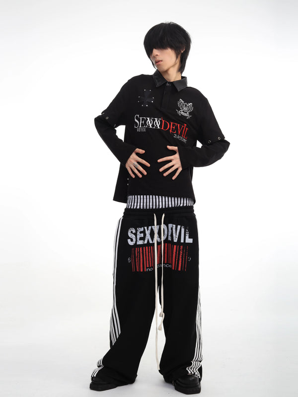 CASUAL STRIPE SWEATPANTS