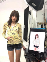 Y2K POLKA DOT HOODIE JACKET