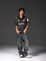 CAMOUFLAGE RIVET POLO SHIRT