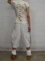 ANGEL WING PATCHWORK SHORTS