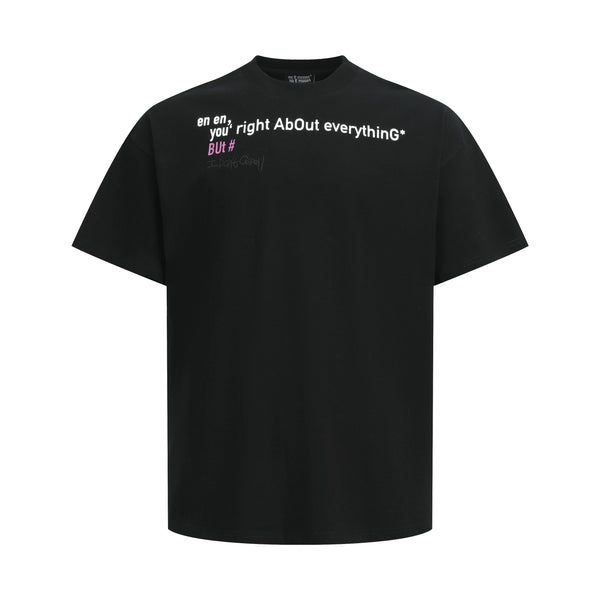EMBROIDERED GRAPHIC SHORT SLEEVE TEE