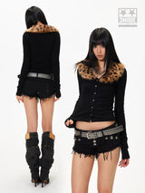 LEOPARD PRINT LONG SLEEVE T-SHIRT