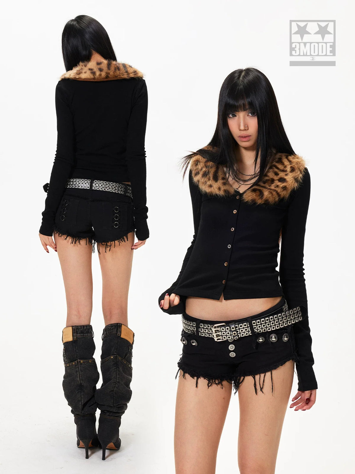 LEOPARD PRINT LONG SLEEVE T-SHIRT