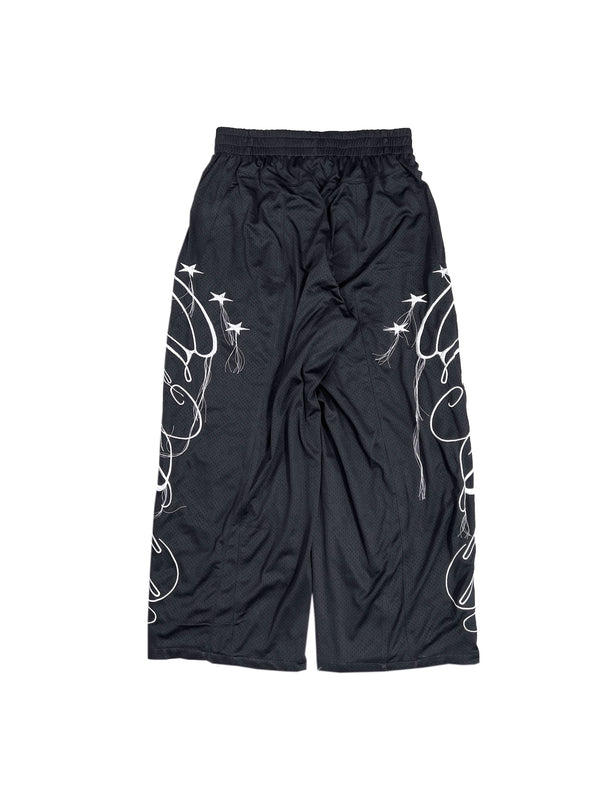 FRINGE-EMBROIDERED BOXING PANTS