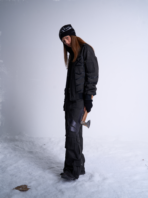 PSYCHEDELIC CARGO CANVAS PANTS