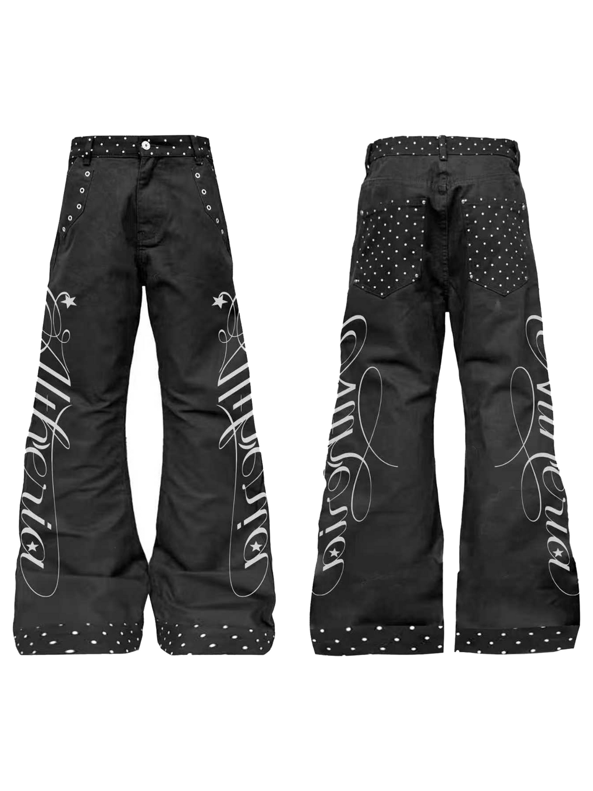 VINTAGE POLKA DOT SKINNY JEANS