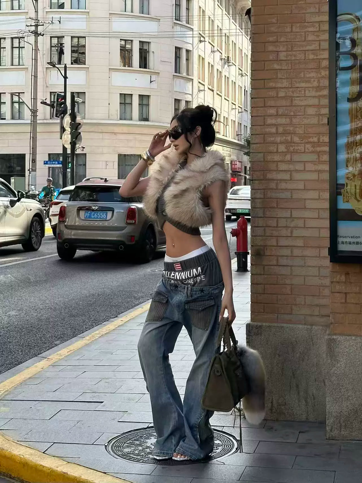 STREET STYLE STRIPED JEANS
