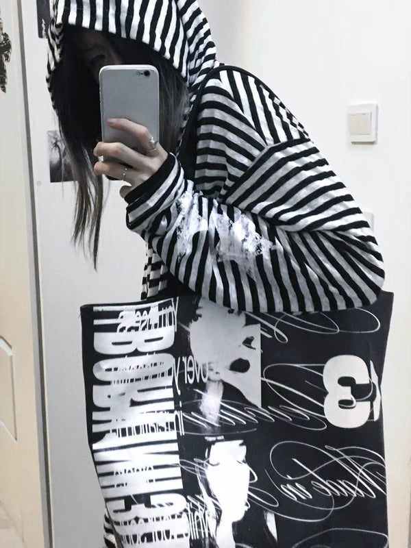FLOWERY ALPHABET TOTE BAG
