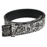 SKULL BUCKLE PU BELT