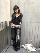 ANIMAL PRINT WIDE LEG PANTS
