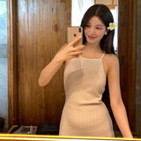 BACKLESS KNIT TWO-PIECE SWIMSUIT