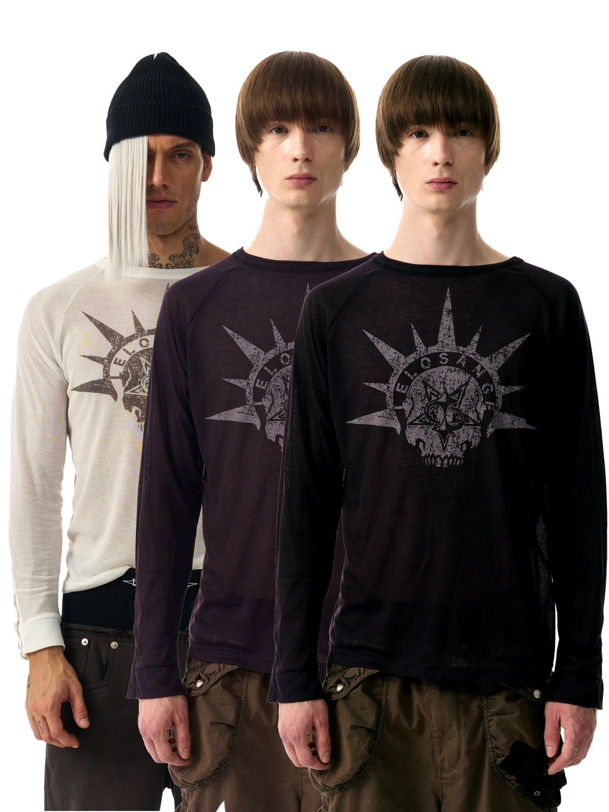 PUNK SKULL LONG-SLEEVE T-SHIRT