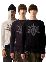 PUNK SKULL LONG-SLEEVE T-SHIRT