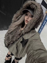 PENTAGRAM HOODED BOMBER JACKET