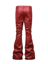 LIQUID METAL PINK WAXED PANTS