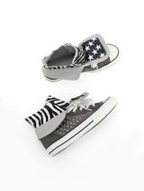 ZEBRA-PRINT SUEDE SNEAKERS