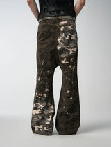 DISSOLVING CAMOUFLAGE DROP CROTCH PANTS