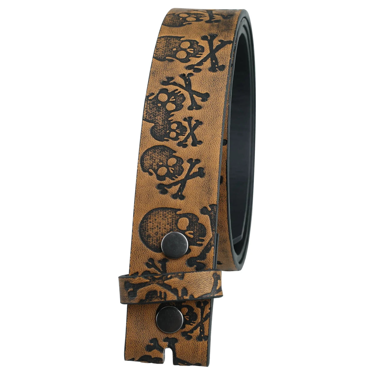 SKULL BUCKLE PU BELT