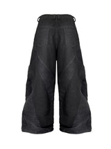 ALIEN SKELETAL WIDE LEG JEANS