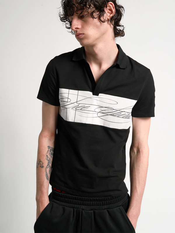 PATCHWORK CROSS PRINT POLO