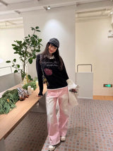 CHERRY MOOD TWO-PIECE SWEATER SET