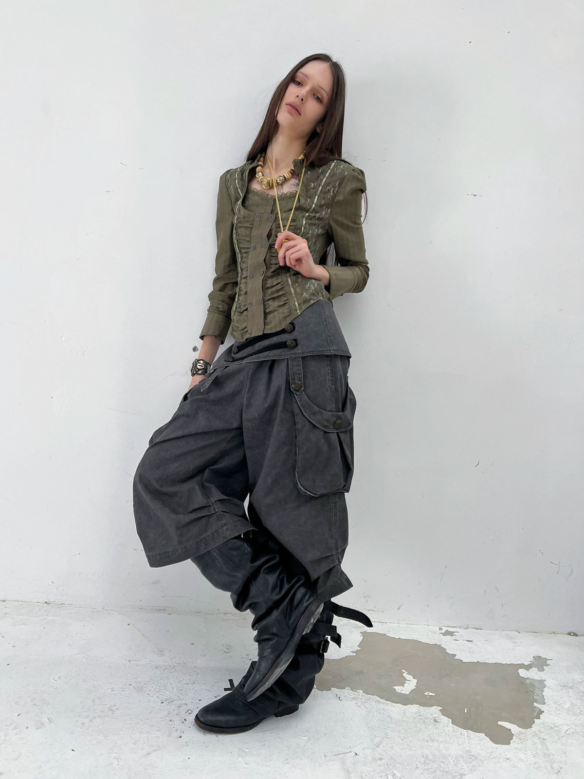 RETRO LOW WAIST CROPPED PANTS