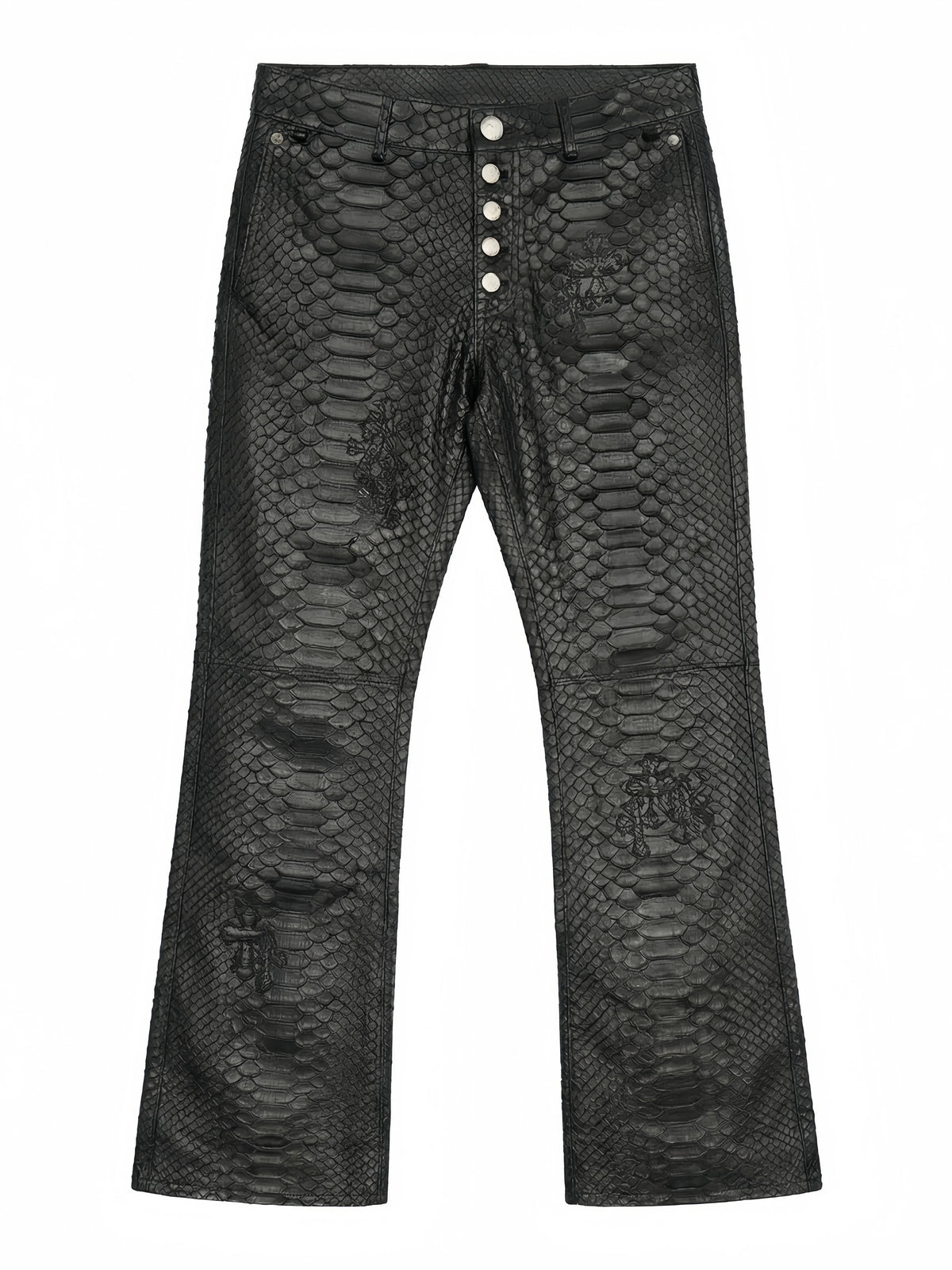 RETRO PYTHON LEATHER PANTS