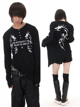 IRREGULAR DRAGON PATTERN T-SHIRT
