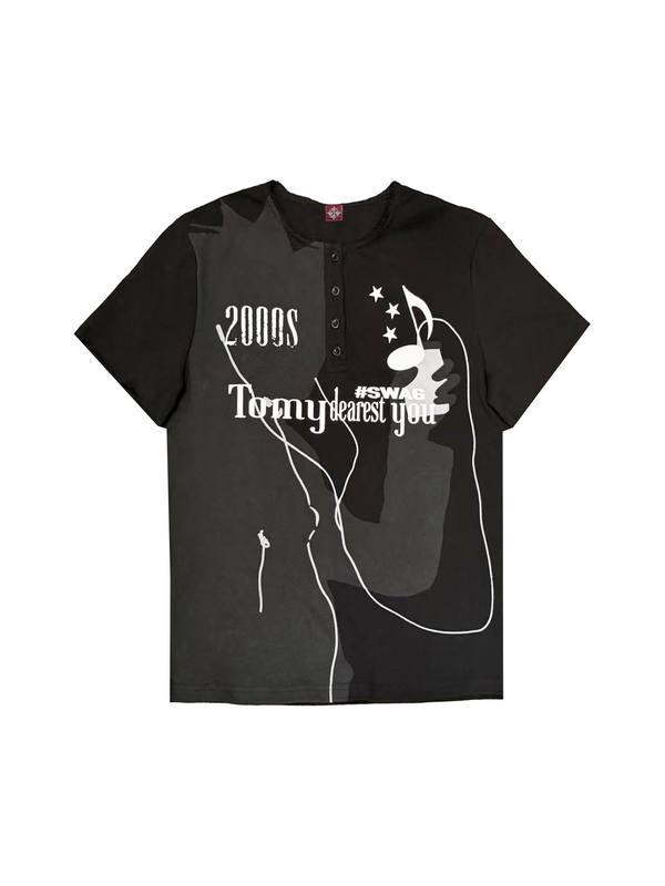 PREMIUM BLACK COLLAR T-SHIRT