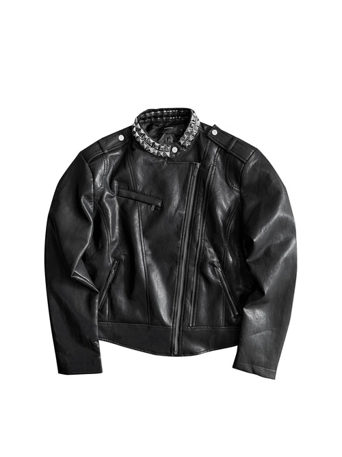 STUDDED SILK LINED JACKET