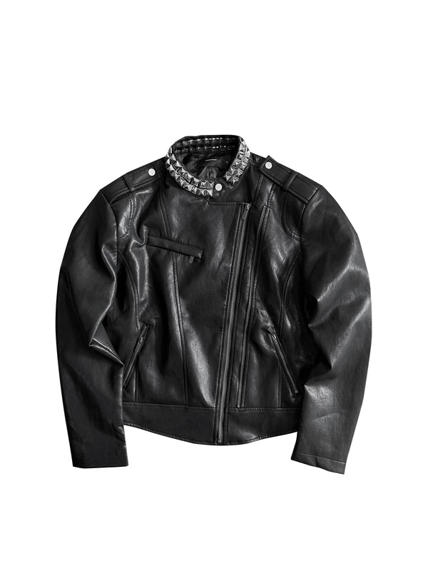 STUDDED SILK LINED JACKET