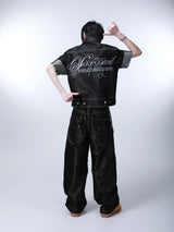 DENIM COWBOY JACKET WITH SILVER THREADS