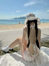 FLORAL TIE-STRAP BIKINI SET
