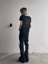 SWALLOWTAIL HEM T-SHIRT