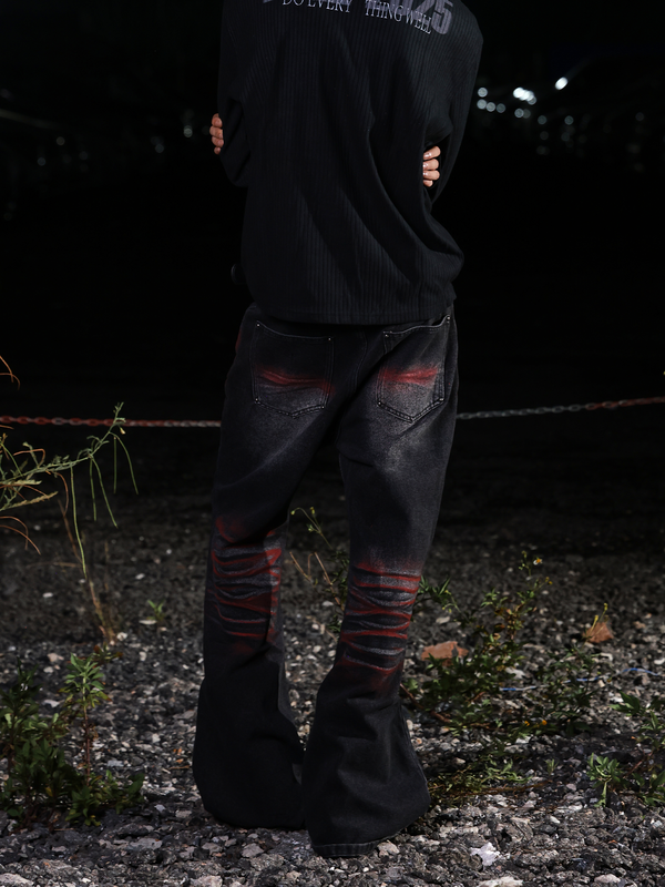 HEAVY DUTY DISTRESSED MICRO JEANS