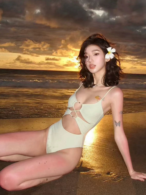 LUXURY CUTOUT ONE-PIECE SWIMSUIT