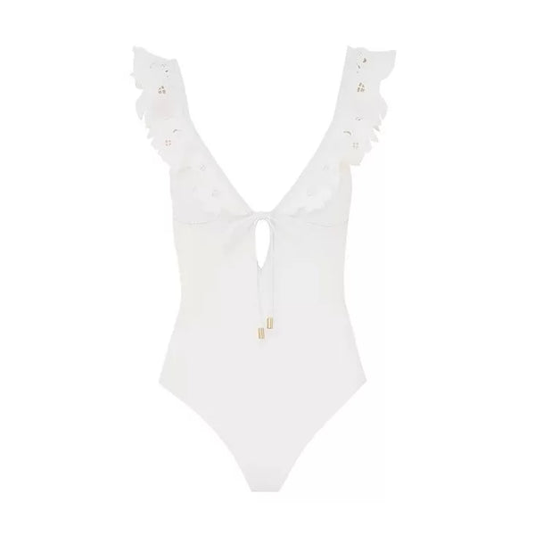 SLIMMING RUFFLE ONE-PIECE SWIMSUIT