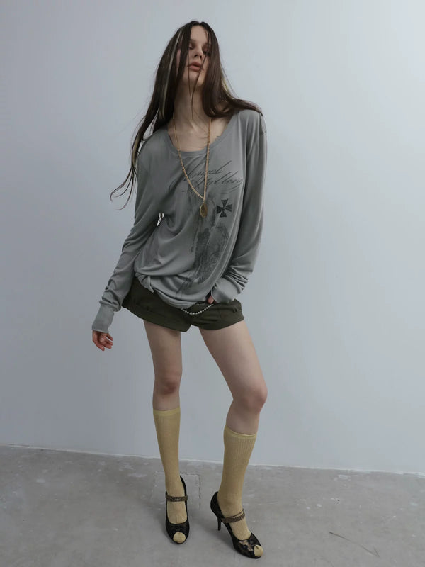 PUNK STYLE LONG SLEEVE T-SHIRT