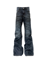 DISTRESSED BEADED FITTED JEANS