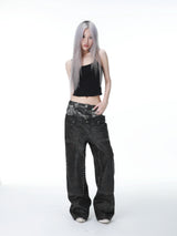 CAMOUFLAGE HEAVY-DUTY DENIM PANTS