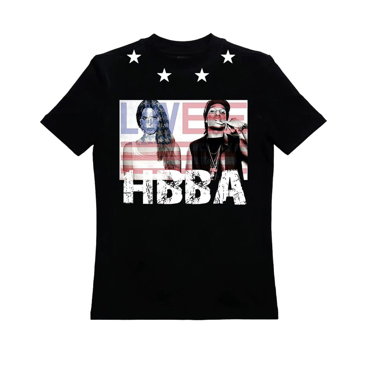 HOT-STAMPED SILVER SHOULDER T-SHIRT