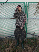 FLAME CAMO FITTED HOODIE