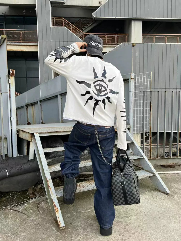 CTHULHU EYE PRINT LONG SLEEVE TOP