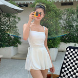 KOREAN-STYLE SOLID SWIMSUIT SET