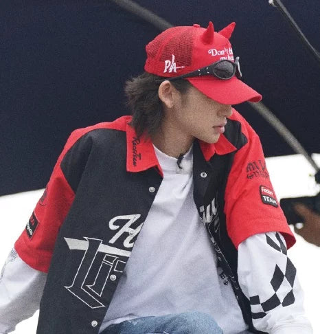 DEVIL TRUCKER HAT WITH EMBROIDERY