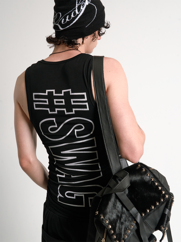 GLITTER PRINT SLIM TANK TOP