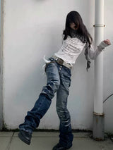 ICE BLUE CAT WHISKER JEANS