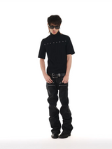 METALLIC STAND COLLAR TOP
